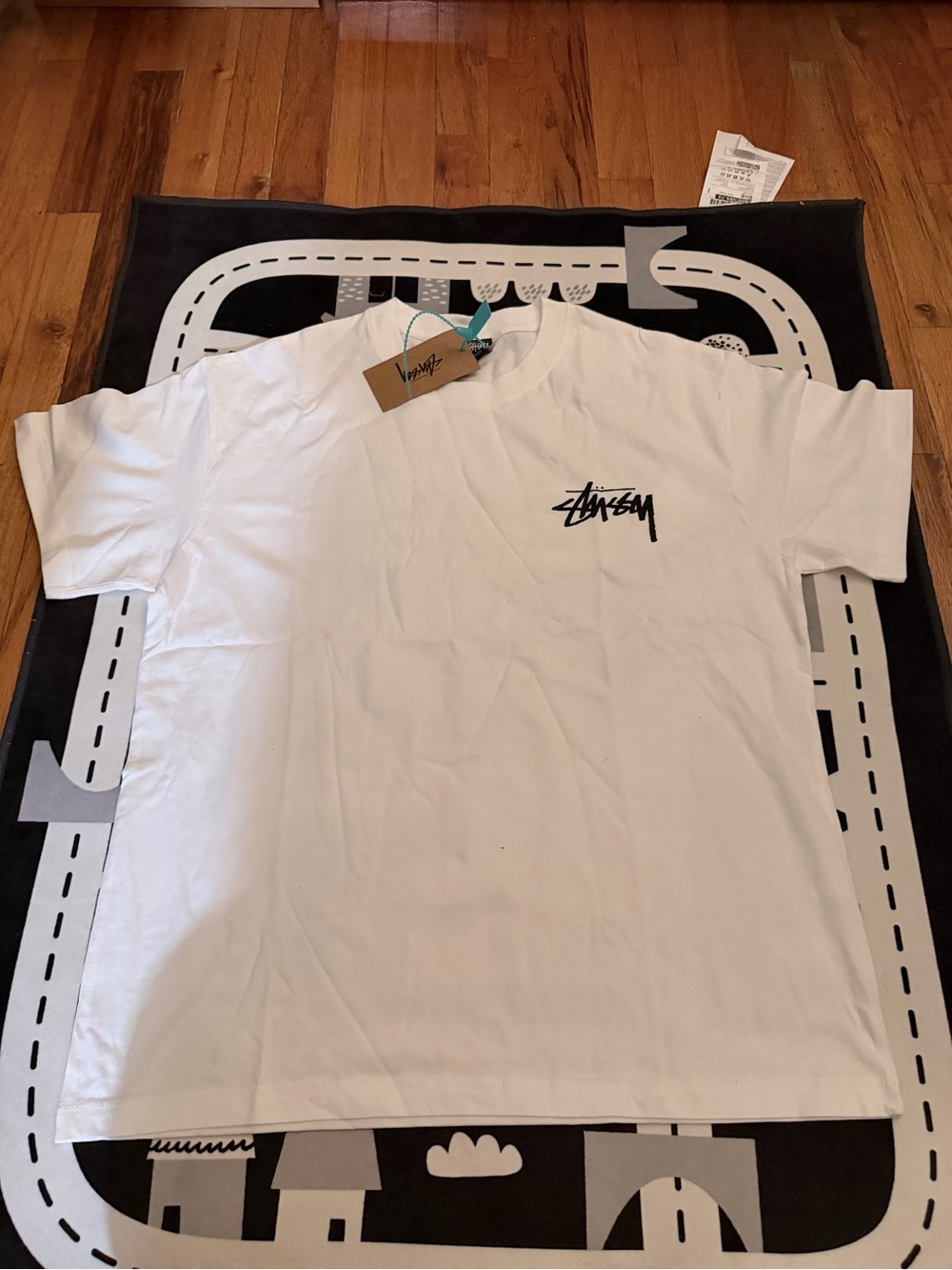 Stussy White Tee with Pink Dice Graphic - Size M and L - Picture 2 of 2